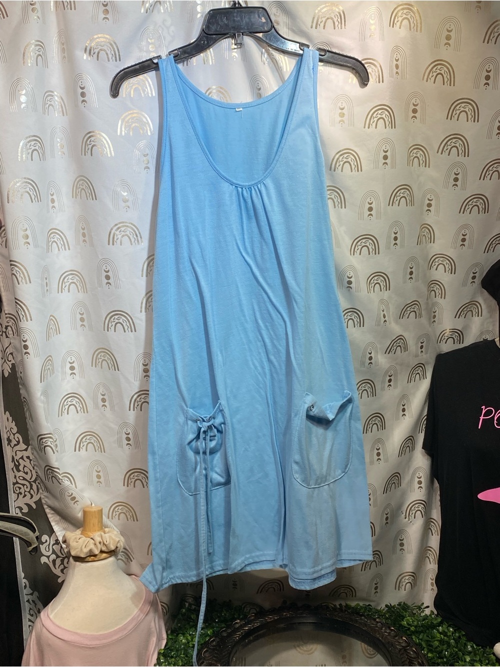 Light Blue Women's Sleep Tank Dress
